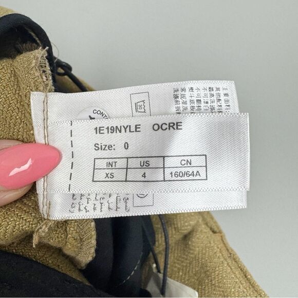 BA&SH | NEW The Nyle Tan High-Waisted Shorts with Belt Women’s Size X-Small - Picture 13 of 15